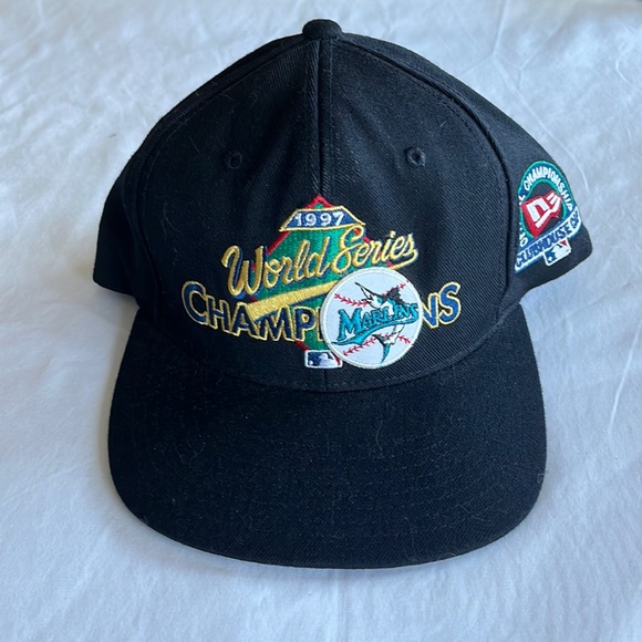 Vintage Other - VTG Florida Marlins 1997 World Series Champions Snapback Hat Cap NWOT